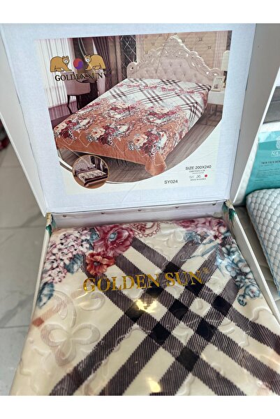 goldensun Double Heavy Soft Patterned Modern Blanket 4kg - Made in Kuyu -200*240