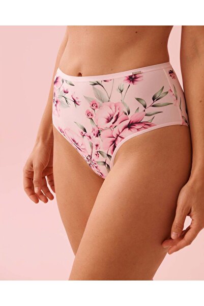 La Vie en Rose Microfiber Sleek Back High Waist Bikini Panty