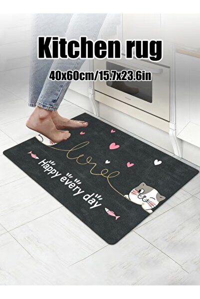 Generic Kitchen Floor Mat 40 x 60cm Kitchen Carpet Anti-Slip Kitchen Rug Stan...
