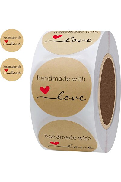 Arabest 1000 ملصق كرافت، ملصقات دائرية ذاتية اللصق مقاس 1 بوصة للخبز والهدايا