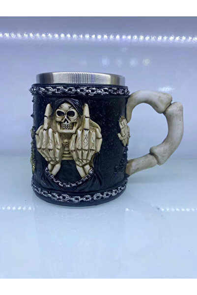 shopwave Steel Mug with Middle Finger Motif Code 6978