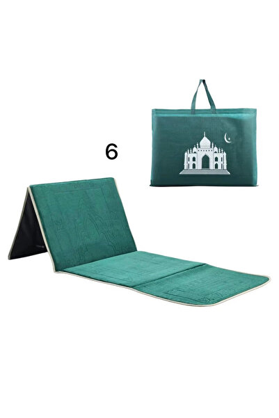 1way سجادة صلاة قابلة للطي بمسند ظهر مدمج