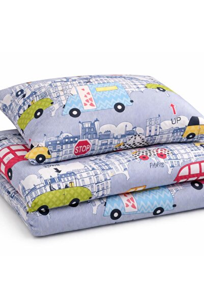 Eponj Home Junior Duvet Cover Set Single Size Paula Striped Blue