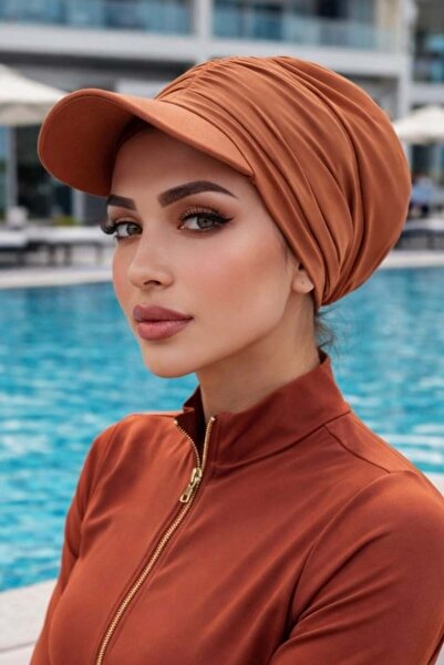 Aişe tesettür تابا هافوز - يمكن استخدامه فوق قبعة البحرية/ملابس السباحة