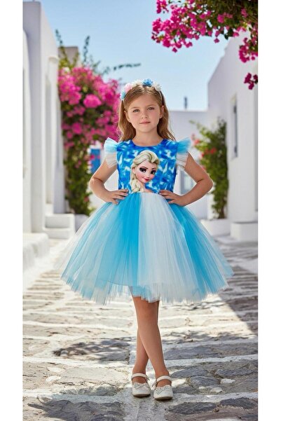 Esterella Φόρεμα τούτου με κορώνα Έλσα / Φουσκωτό βραδινό φόρεμα