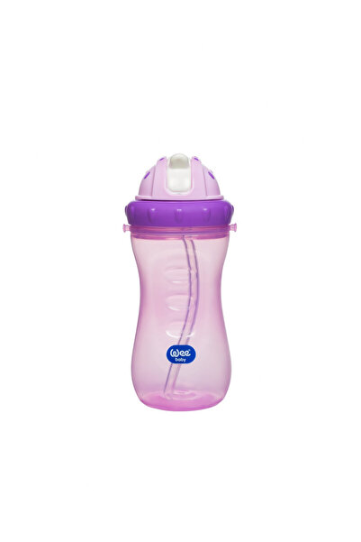 Wee Baby Cană cu pai 240 ml (6 luni +) – model 761, Mov/Roz