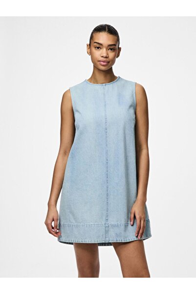 PIECES Džínové šaty PCFLORA MINI