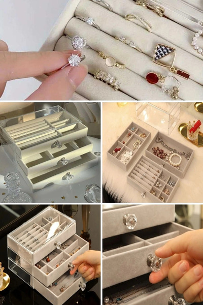 My Reality Fashion Τριώροφος οργανωτής κοσμημάτων και καλλυντικών με συρτάρια