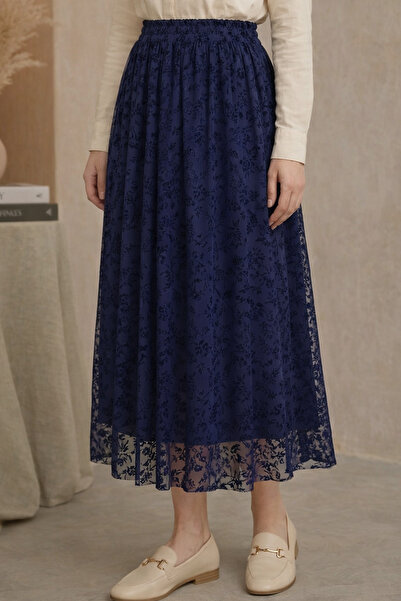 benguen Fusta din dantelă A220 Bleumarin