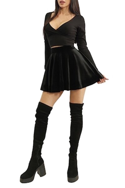OEM Short velvet skirt
