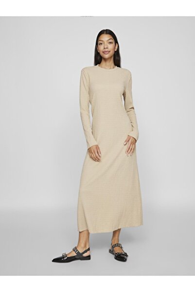 VILA Rochie maxi cu mâneci lungi
