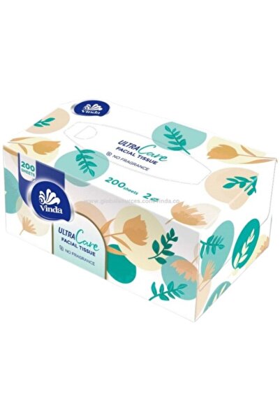 vinda Ultra Care Facial Tissue 200 sheets.