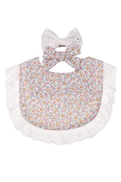 Bambimici -Bella Baby Bib Set for Babies - Floral Orange - 0Y to 4Y