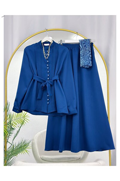 YEDİLALE Sequenced Buttoned Shirt Skirt Dual Set [Size Range 38-48, Including...