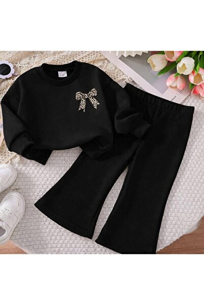 Karınca Girl's Printed Detailed Seasonal Two-Piece Set