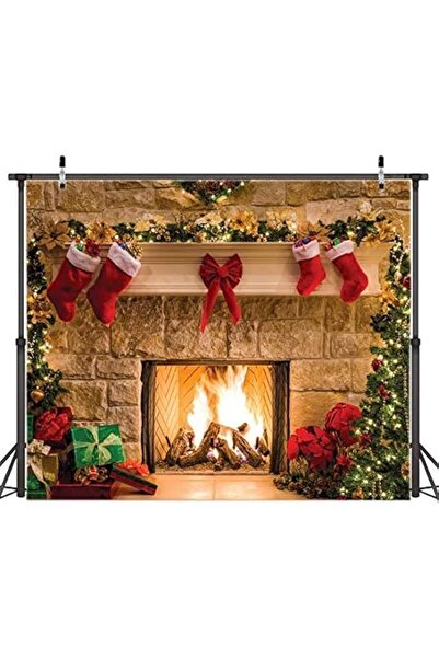 Al Raied آر إس ®   خلفية عيد الميلاد مع شجرة وجوارب وهدايا لتزيين حفلات العائلة