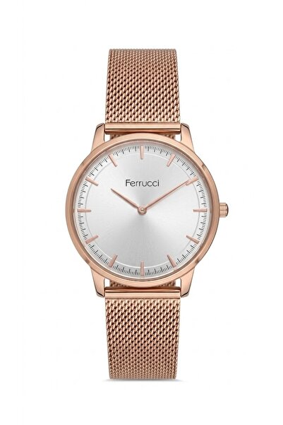Ferrucci Copper Color Silver Dial Men's Wristwatch