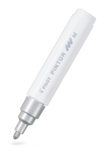 Pilot بينتور (M) برأس دائري فضي اللون