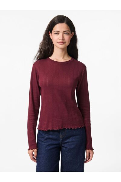 PIECES Top s dlouhými rukávy PCMARIE