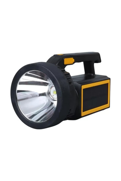 Pazarcan W5192 Solar Şarjlı El Feneri Uzun Mesafe Işıldak