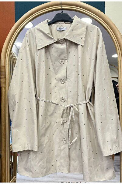 Aynaz TAŞ DETAYLI TRENÇKOT