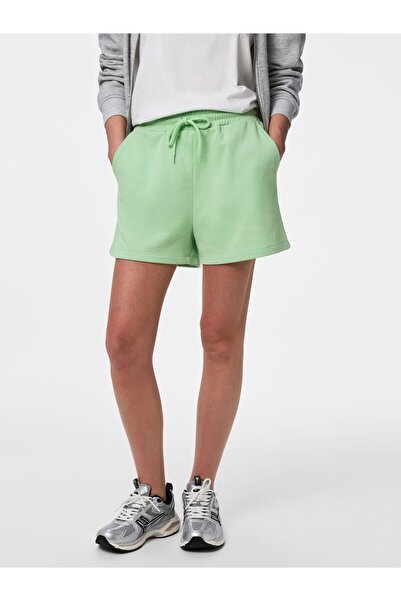 PIECES Teplákové kraťasy s vysokým pasem