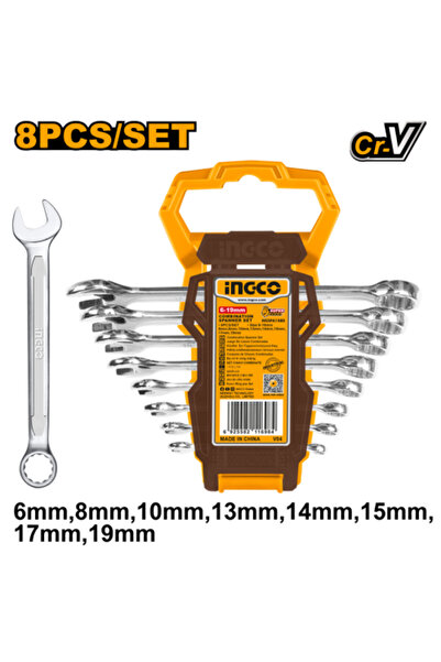 Ingco 8pcs Combination Spanner Set