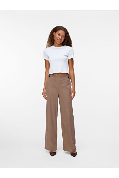 Vero Moda Široké kalhoty s vysokým pasem VMVILJA, manšestrové kalhoty
