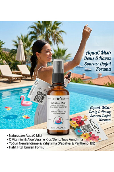 sade'ce AquaC Mist Havuz SonrasıC Vitamini ve Vücut Nemlendirici