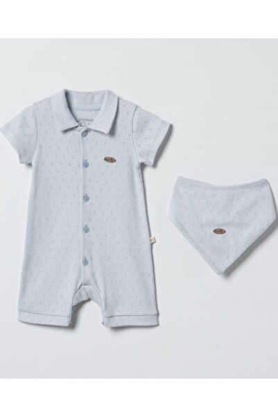 ciccimbaby Ciccim Baby Jumpsuit with Short Scarf Safari Tour Ecru