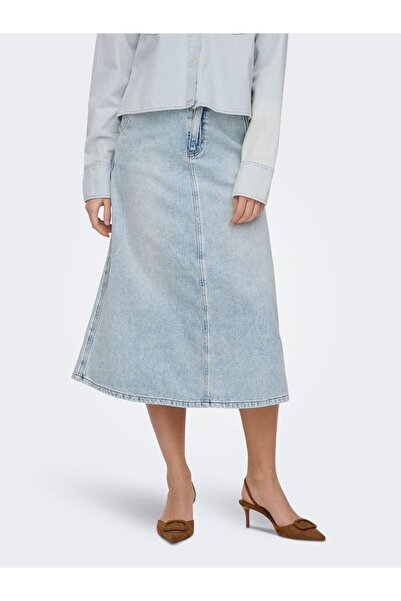 ONLY Jeansrock ONLMINDY Denim Jeansrock Langer Rock