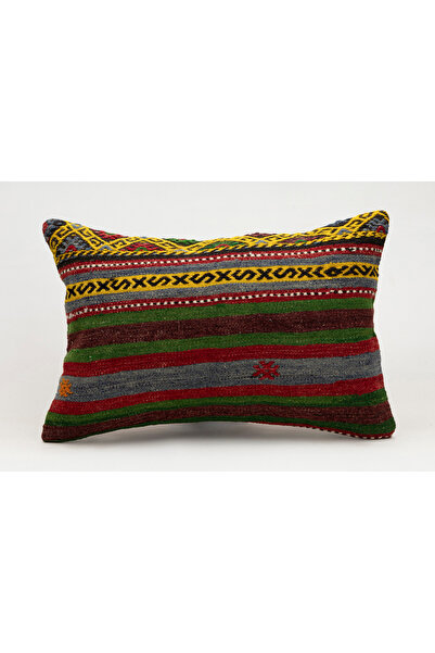 Kilim Whole Sale غطاء وسادة عتيق مصنوع يدويًا من السجاد القديم، 40×60 سم، صوف