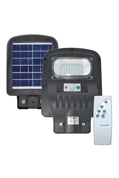 Epilons Horoz 50W Siyah Led Solar Güneş Enerjili Lamba Sokak Armatür Beyaz Işık
