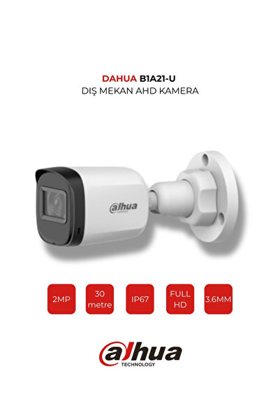 DAHUA HAC-B1A21-U-0360B 1080P Bullet Kamera 30m Gece Görüş Güvenlik Kamerası