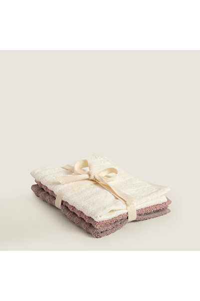 Chakra Вълнообразен комплект от 3 кърпи за ръце от 100% памук, 30x40 см