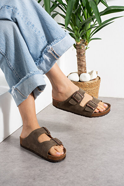 StWenn Double Buckle Orthopedic Sole Slippers Unisex Daily Comfortable Non-Sl...