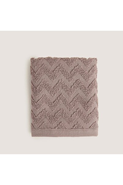 Chakra Зигзаг 100% памучна кърпа за ръце 30x40 см лилава