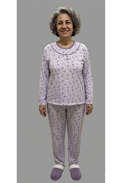 BİLGENS BUTİK Mother's Inner Layered Autumn Winter Season Pajama Set