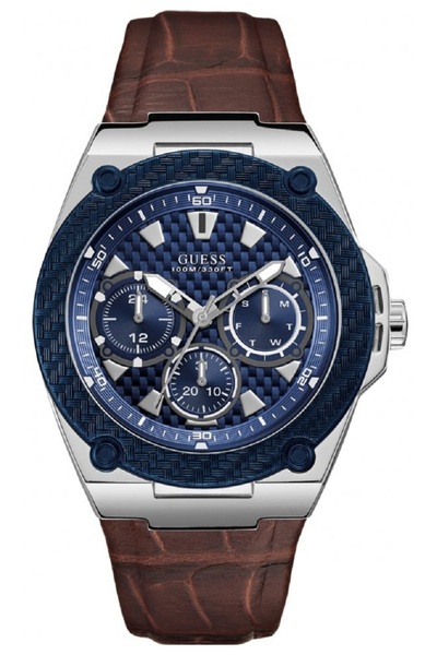 Guess Ρολόι Legacy, κάσα από ανοξείδωτο ατσάλι, 45 χιλιοστά, μπλε καντράν, κα...