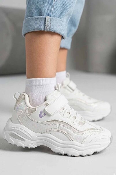 Vicco Дівчачі спортивні туфлі на товстій підошві - Кросівки з блискучими дета...