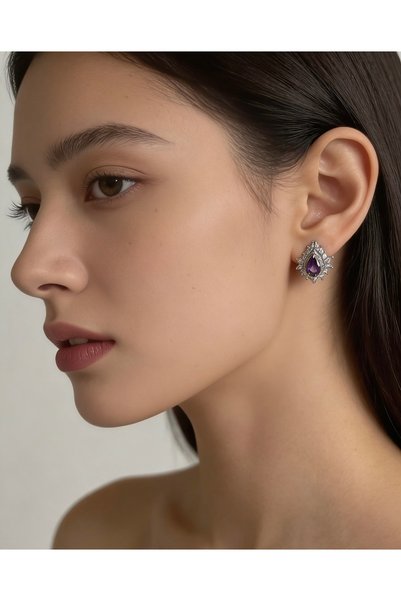 LABELRM Purple Dew Drop Earrings