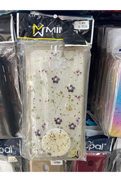 Altsoy shop Samsung Galaxy J6 Plus Pop Socketli Çiçek Desenli Silikon Kılıflar