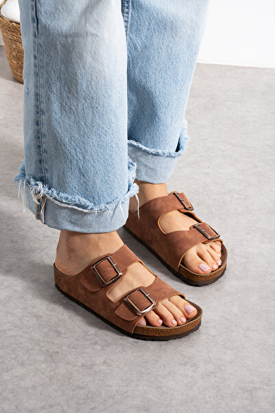 StWenn Double Buckle Orthopedic Sole Slippers Unisex Daily Comfortable Non-Sl...