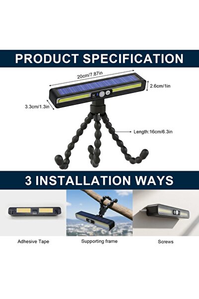 Sumkyle 2 PCS 36 LED Waterproof Solar Powered Clamp LightsSolar Outdoor Light...