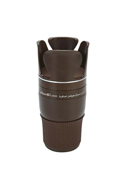 AL SANIDI Cup and Phone Holder, Car Seat Side Organizer, Brown, 19 cm