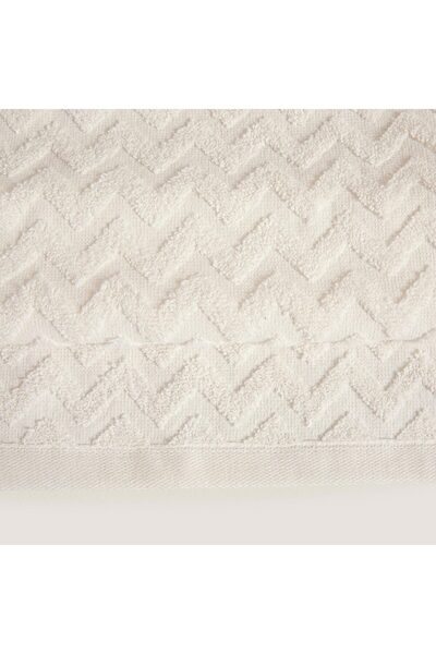 Chakra Zigzag 100% Cotton Hand Towel 30X40 cm White