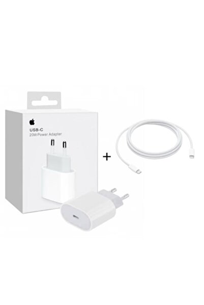 Apple 220V Network Charger, 20W, USB-C + Cable, Type-C - Type-C, White