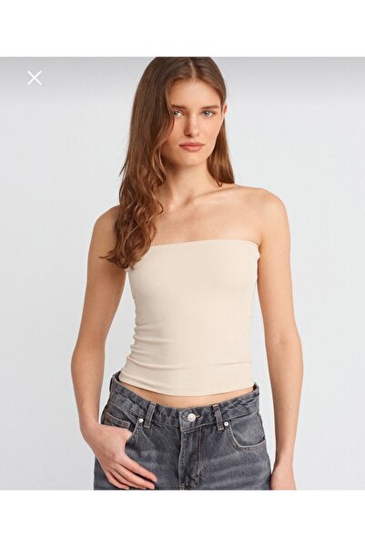 Dilvin Taş Straplez crop top
