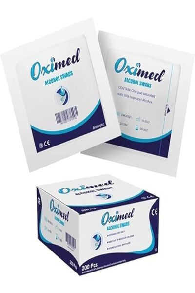 Oxima Alcohol Swab Pads 200-Piece