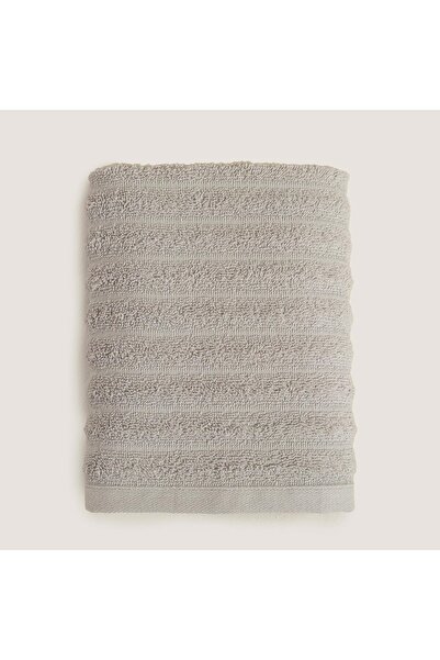 Chakra Вълнообразна кърпа за баня от 100% памук, 70x140 см, сива